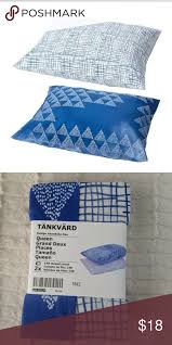 Black And White Pillow Cases Ikea Ikea 2 Pillowcases Triangle Pattern Blue White Triangle Pattern Blue And White Ikea Bed