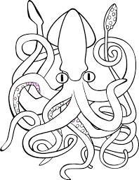 On june 8, 2021 june 26, 2021 by coloring.rocks! Giant Squid Colouring Page Rooftop Post Printables