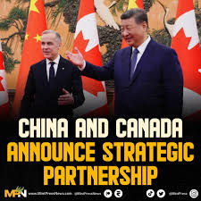 Canadian Prime Minister Mark Carney and Chinese President Xi Jinping have  announced a "new strategic partnership" during a historic meeting in  Beijing. This marks the first visit by a Canadian leader to