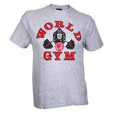 W190 world gym sleeveless muscle shirt. World Gym Classic T Shirt Grey Bodybeautifulapparel Com