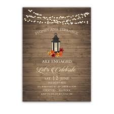 Check spelling or type a new query. Fall Leaves Engagement Party Invite Lantern Theme On Barn Wood