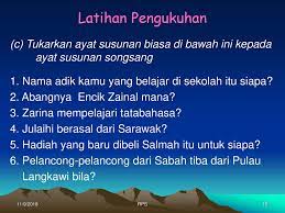 You can do the exercises online or id: Ayat Susunan Biasa Dan Ayat Songsang Ppt Download