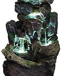 Xl Brunnen Steine Moos Wasserfall Mit 3 Led Leuchten G53 2913b Brunnen8 Led Lampen Dekobrunnen Springbrunnen Gartendekoration Springbrunnen Wasserspiele