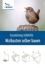 Bauanleitung Halbhohlen Nistkasten Nabu In 2020 Nistkasten Nistkasten Selber Bauen Vogel Im Garten