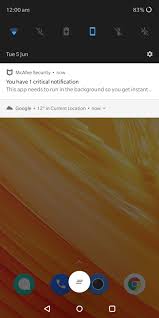 Now i have one asking me for time for one quick question and it wants me to rate it. Mcafee Notification Oneplus Community