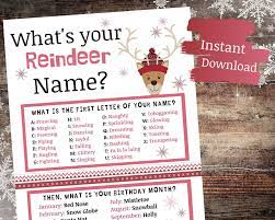 Reindeer Party Game A Fun Kid Friendly Snowflake Christmas Or Etsy In 2021 Kids Christmas Party Christmas Games For Kids Party Names