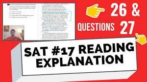 Official sat test sat sat 2020 march qas sat practice test prep. Sat 17 April 2019 Qas Reading Explanations Questions 26 27 Youtube