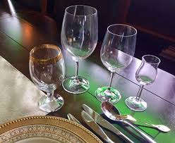 At the tip of the knife, place a water glass. Placing Wine Glasses On Your Table