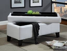 25 White Leather Ottomans Square Rectangle Leather Storage Bench Storage Bench Storage Bench Bedroom