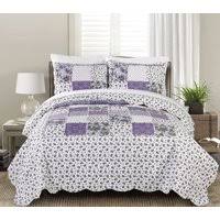 Lavender and silver glitter lily flower pattern rustic chic shabby luxury jacquard satin full queen size bedding sets enjoybedding com. Bedding Sets Purple Walmart Com