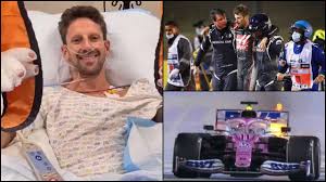 Le mans grand prix f1 crash lotus car formula 1 car f1 racing drag racing car and driver vintage racing. Formula 1 After Horrific Accident At Bahrain Gp Haas Driver Romain Grosjean To Be Discharged From Hospital