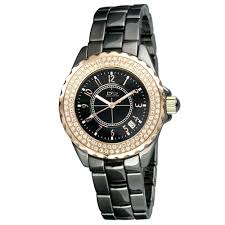 Black And Gold Watch Womens Ceramic Perfection Rose Gold Black Ladies Watch 249 Gold Watches Women Womens Watches Gold Watch