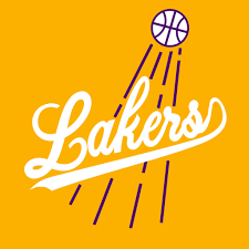 Shape of the lakers logo: Lakers Logo In The Style Of The Dodgers Logo Dodgers