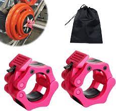 Dickplay Weight Clips,2 Inch Pink Olympic Barbell Clips,Non-Slip Quick  Release Barbell Clamp Collar for Home Gym Weightlifting,Olympic Bar Lifts  and Strength Training,Can be Given as a Gift : Amazon.in: Sports, Fitness &