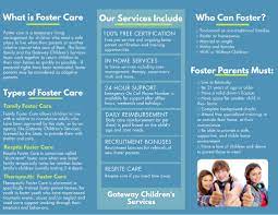 Ocfs regulations governing the care of children in foster care indicate specific circumstances under which a child may be placed in foster care, the circumstances they also make decisions and recommendations regarding the establishment of rates to be paid for services provided by your agency. Foster Care Services Gateway Children S Services