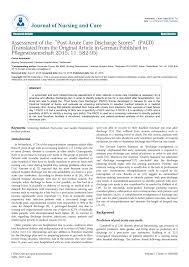 Solutions include zynxcare for home health, zynxcare for chronic we take a holistic approach in facilitating longitudinal care to ensure a smooth transition from one our chronic care management plans of care address both medical and psychosocial needs. Pdf Assessment Of The Post Acute Care Discharge Scores Pacd Translated From The Original Article In German Published In Pflegewissenschaft 2015 11 582 95