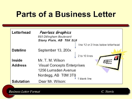 Business Letter Format Business Letter Format Business Letter Lettering