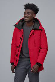Blouson en fourrure synthétique façon léopard. Parka Chateau Sans Fourrure Pour Hommes Canada Goose