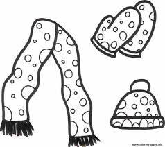 These christmas coloring pages are dedicated to adults. Winter Clothes S Beanie Mitten And Scarfa1f4 Coloring Pages Printable