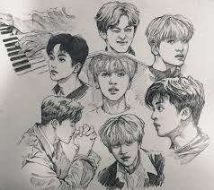 Whoever The Artist Is I Love Your Artwork In 2020 Kpop Drawings Kpop Fanart Art Sketches