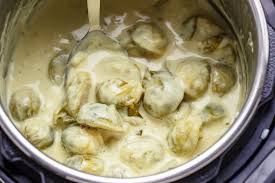 It has high levels of vitamin c & vitamin k, rich in so let's find out how to cook brussels sprouts in instant pot pressure cooker! 2 Minutes Instant Pot Creamy Brussels Sprouts With Garlic Cream Cheese Parmesan Sauce Eatwell101