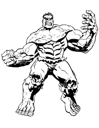 Big Muscle Incredible Hulk Coloring Page Hulk Coloring Pages Avengers Coloring Pages Hulk