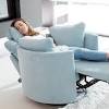 The reclining sofa features seats with individually pocketed coils encased in foam and topped with a cool gel memory foam topper for maximum comfort. 1
