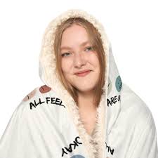 All Feelings Are Okay Snuggle Blanket, Multi Color Wearable Blanket, Boho  Rainbow Blanket, Comfy Blanket, Psychology Gift