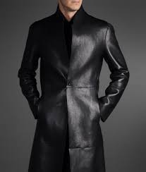 Emporio Armani Official Online Store Men Leather Coat Leather Jacket Men Leather Coat Well Dressed Men