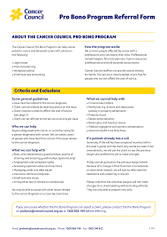 All donations over $2 are tax deductible. Https Cancerqld Blob Core Windows Net Site Content Uploads 2018 12 Cancer Council Pro Bono Program Referral Form Pdf