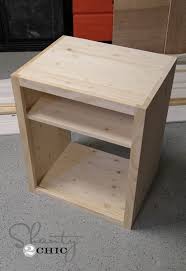 Learn the tips, tools and woodworking techniques to build a bedside table or nightstand. Diy Nightstand Shanty 2 Chic