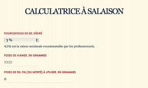 Pour La Salaison Sous Vide Calcule Automatiquement La Quantite De Sel Fin En Fonction Du Poids De La Viande Calcul Viande Sel