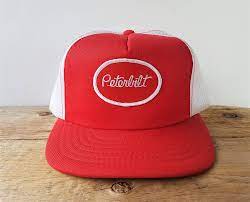 Peterbilt Motors Co Rare Vintage 80s Mesh Trucker Snapback Hat Watson Wear Baseball Cap Semi Truck Patch Trucking Retro Ballcap Mesh Trucker Hat Peterbilt Ball Cap