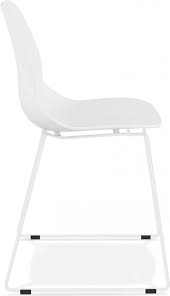 Simple couleur un salon bleu paon meuble vintage. Chaise Design Minimaliste Couleur Blanc Maisons Du Monde