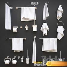 Towel bar makes a statement in any bathroom concept without sacrificing design or functionality. Desire Fx 3d Models Grohe Bathroom Accessories