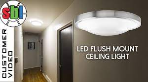 The avon collection 14 led flush mount features an acrylic diffuser to provide an even spread of light. Led Flush Mount Ceiling Light Round Led Flush Mount Ceiling Fixture Youtube
