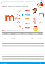 Resultado de imagen de PLANAS CON LA CONSONANTE M Y LA P