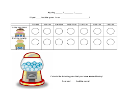 lovin learning bubblegum behavior chart freebie