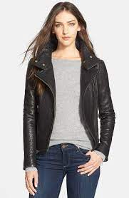 Mackage Lisa Pebbled Leather Biker Jacket Nordstrom Leather Jacket Lambskin Leather Jacket Black Leather Motorcycle Jacket