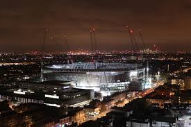 It will include what is believed to be the longest general admission bar in a uk. 2018 04 24 Tottenham Hotspur Stadium At Night The Roof Support Structure Is In Place And The Roof Surface C Tottenham Hotspur Tottenham San Francisco Skyline