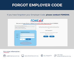 The worker code starts with the letter w followed by nine (9) alphanumeric. Fomema Sdn Bhd Fotos Facebook