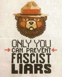 If you want to print the pattern again at a later date, there. Smokey The Bear Gets Political Cross Stitch Cross Stitch Cross Stitch Bear Cross Stitching
