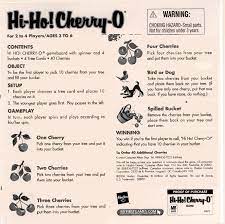 Once every player has finished hanging the 10 cherries to the tree, the game is all set to commence. Hasbro Hi Ho Cherry O 2006 Instructions Manualzz