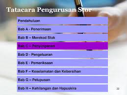 Tatacara pengurusan aset alih kerajaan (pendahuluan, penerimaan, pendaftaran, penggunaan, penyimpanan dan pemeriksaan). Tatacara Pengurusan Stor Kerajaan Ppt Download
