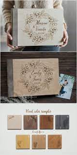 Wood Photo Album By Craftburo Custom Wedding Album Gift For Couple Personalised L Wedding Album Cover Design Wedding Album Design Layout Wedding Album Cover