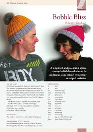 Knit 1 into front and back of a stitch; Bobble Bliss Hats Knitting Pattern The Alpaca Shop