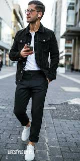How To Wear Black And White Outfit On The Street 10 Ideas Lifestyle By Ps Black Denim Jacket Men Denim Jacket Men Black Denim Jacket Outfit