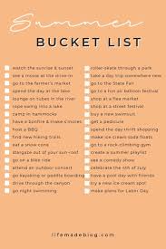 Summer Bucket List Life Made Bucket List Ideas In 2020 Summer Bucket Ultimate Summer Bucket List Summer Bucket Lists