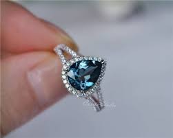 Pear 79 Mm London Blue Topaz Ring Topaz Engagement Ring Etsy London Blue Topaz Engagement Rings London Blue Topaz Ring Blue Topaz Engagement Ring