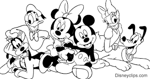With his friends around him, he will be happy to enjoy their life. Mickey Mouse Friends Coloring Pages Disneyclips Com